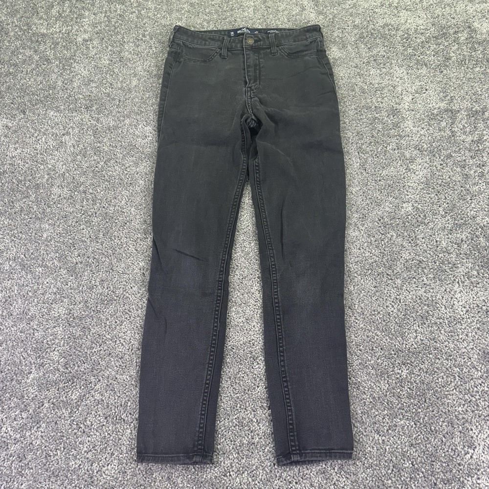 Hollister Jeans Juniors 5R Black High Rise Jegging Stretch Charcoal Wash Denim
